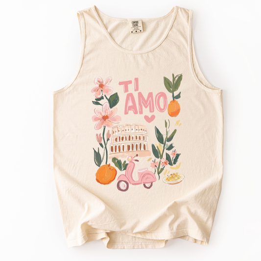 Ti Amo - Comfort Colors Premium Tank Top