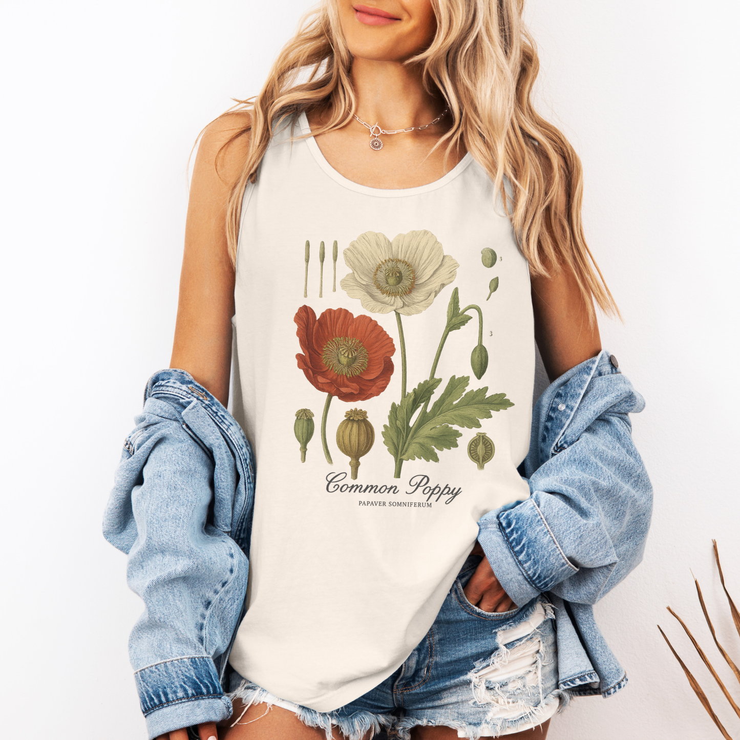 Common Poppy - Comfort Colors Premium Tank Top