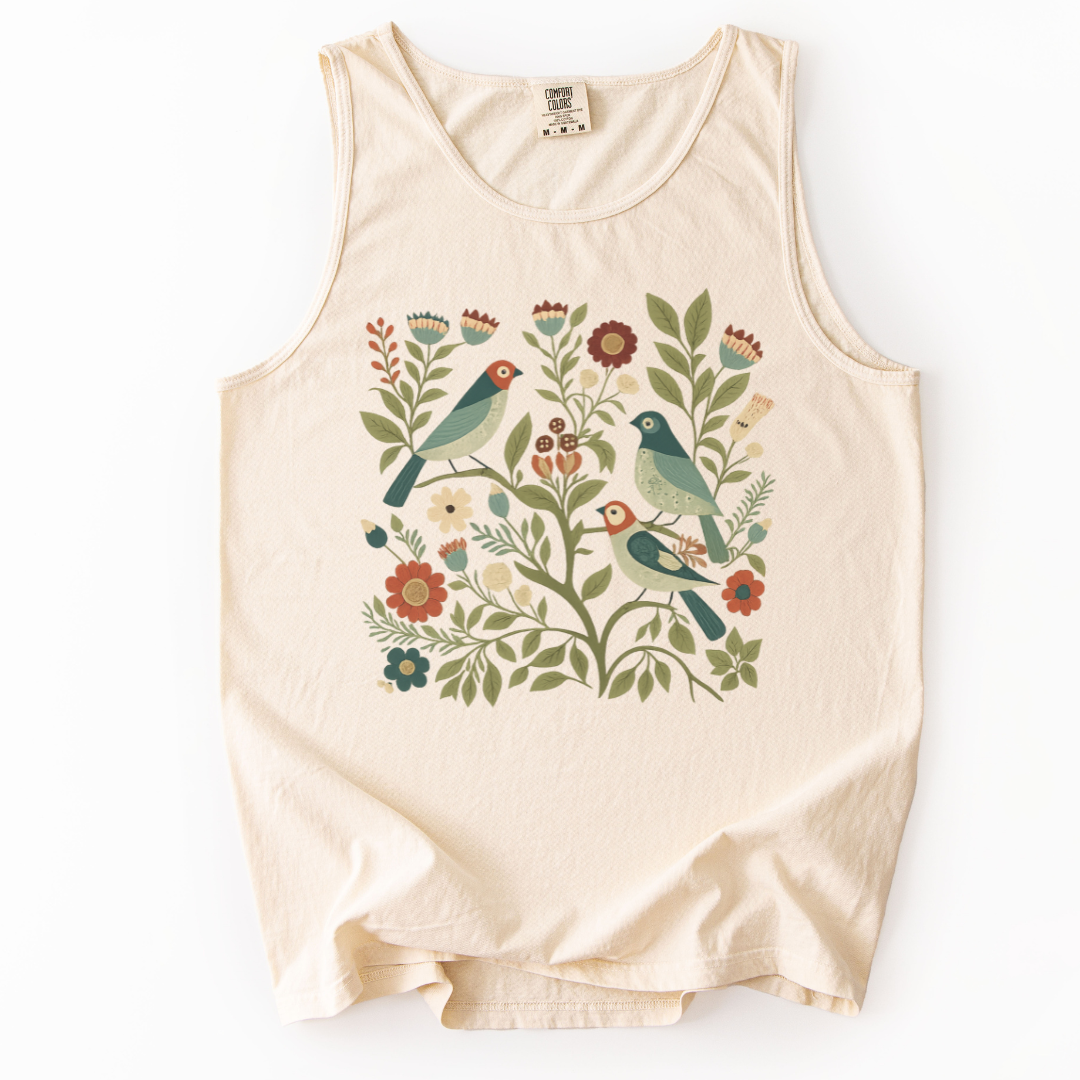 Folk Aviary - Comfort Colors Premium Tank Top
