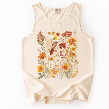 Autumn Floral - Comfort Colors Premium Tank Top