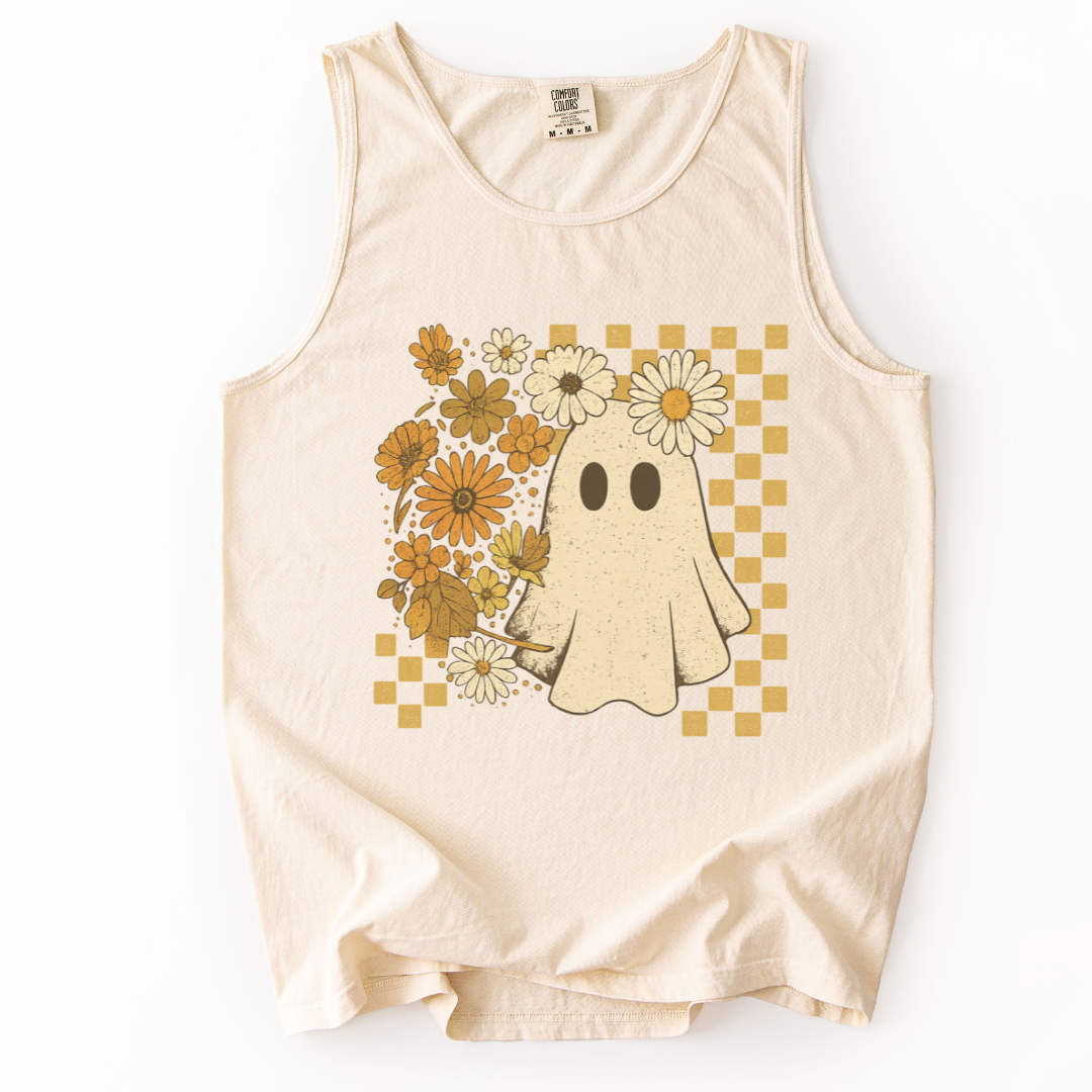 Floral Ghost - Comfort Colors Premium Tank Top
