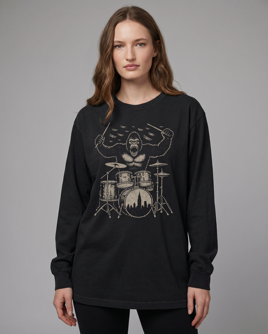 King Kong's Drum Solo - Comfort Colors Premium Long Sleeve T Shirt