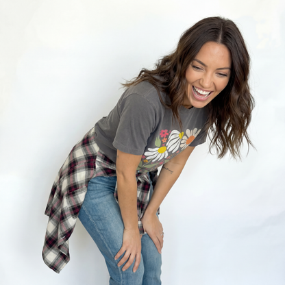 Cute Funky Flower Print -  Comfort Colors Relaxed Fit Premium T Shirt