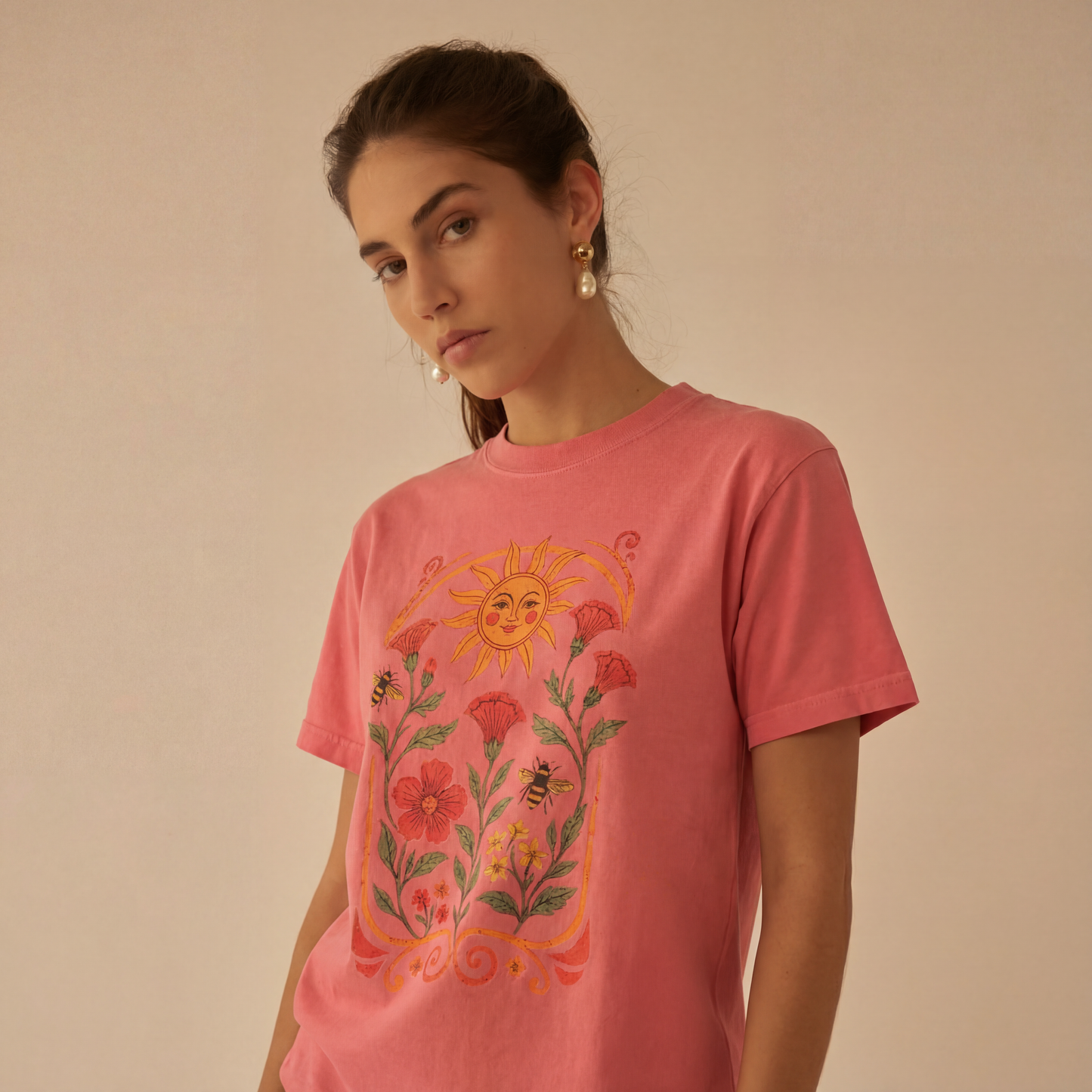 Golden Floral -  Comfort Colors Relaxed Fit Premium T Shirt