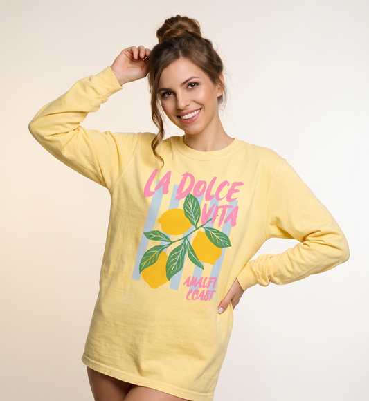 La Dolce Vita - Comfort Colors Long Sleeve Premium T Shirt