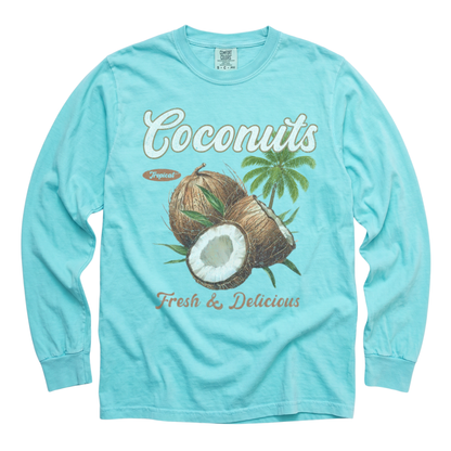 Coconuts - Comfort Colors Long Sleeve Premium T Shirt