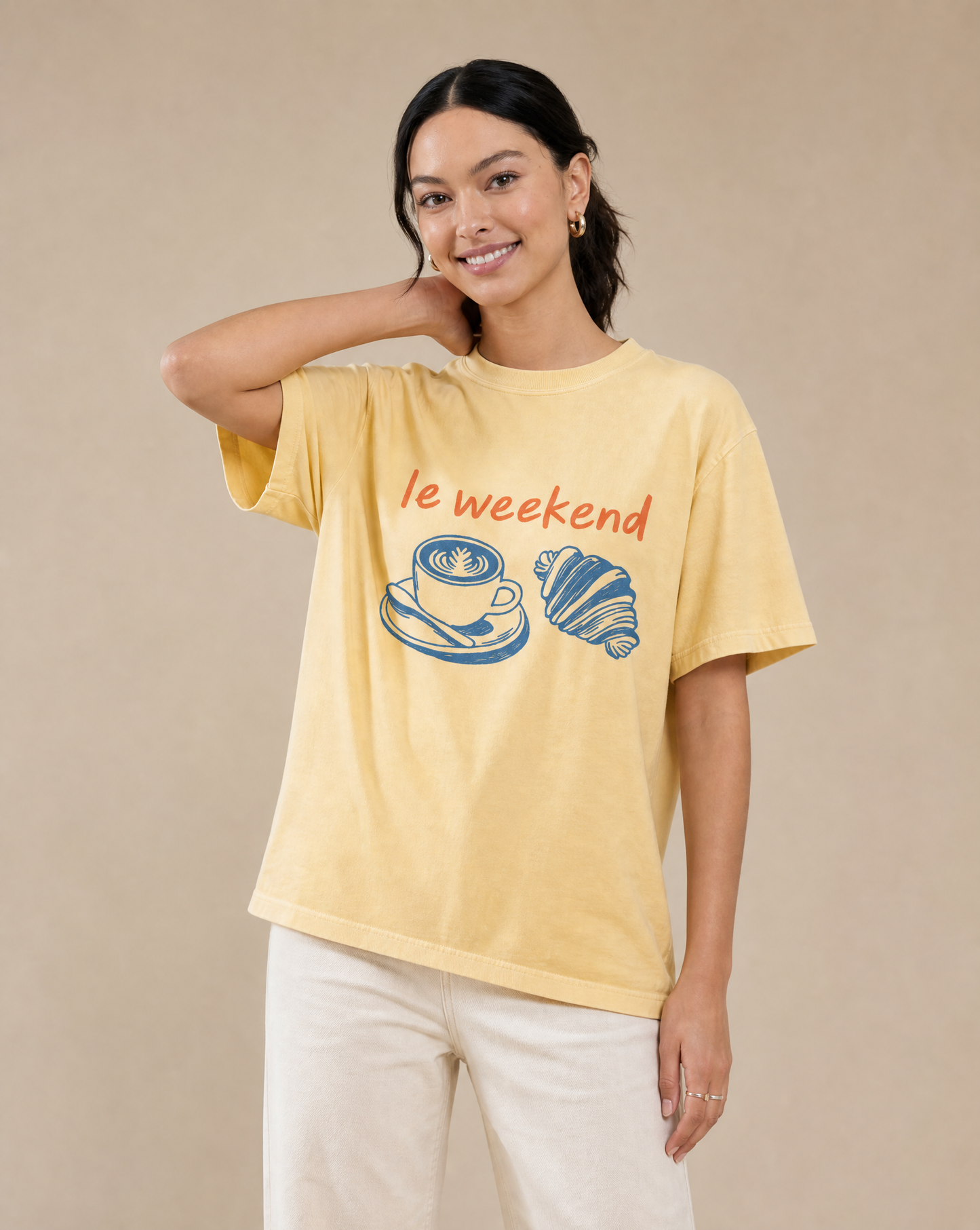 Le Weekend -  Relaxed Fit Vintage Wash T Shirt