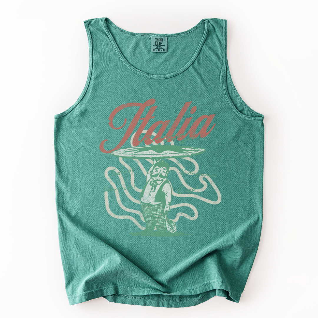 Greetings From Italia - Comfort Colors Premium Tank Top