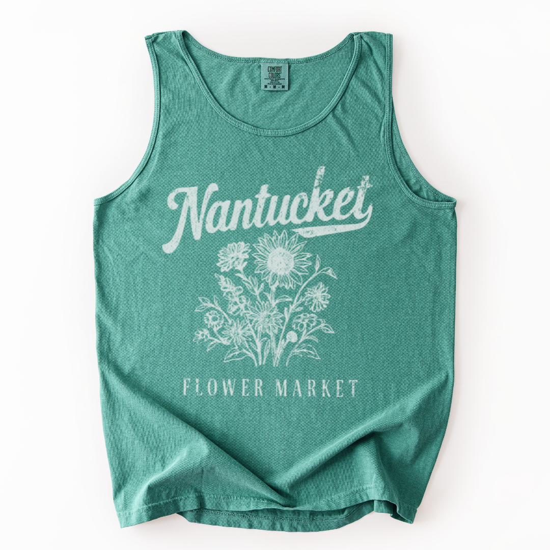 Nantucket Flower Market - Comfort Colors Premium Tank Top