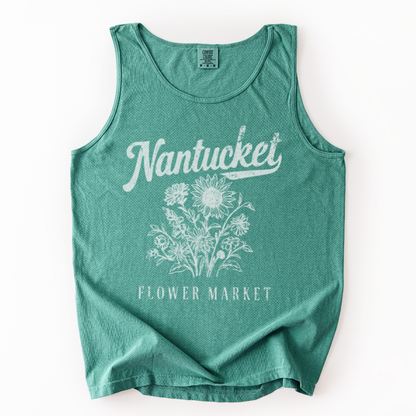 Nantucket Flower Market - Comfort Colors Premium Tank Top