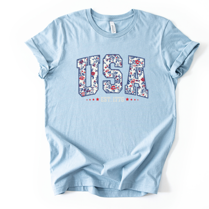 Floral USA - Bella Canvas Super Soft Straight Cut T shirt