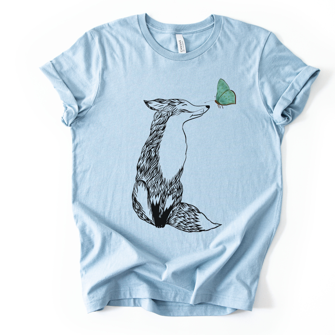 Fox & Butterfly - Bella Canvas Super Soft Straight Cut T shirt