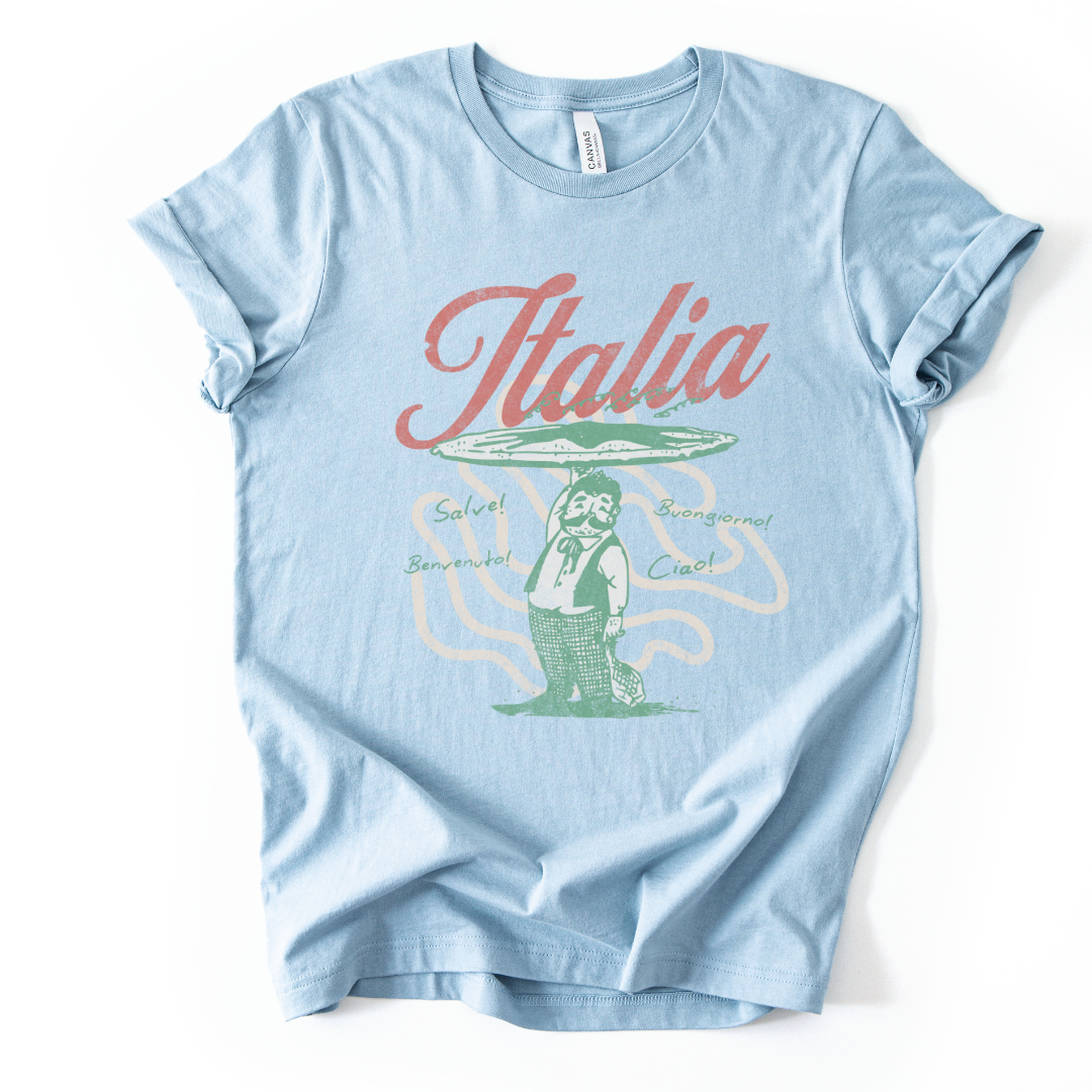 Greetings From Italia - Bella Canvas Super Soft Fitted T Shirt