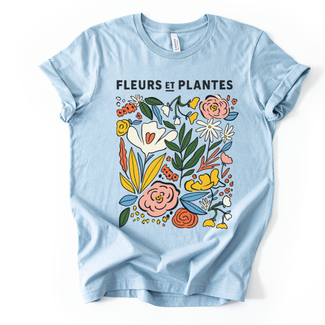 Fleurs Et Plantes - Bella Canvas Super Soft T Shirt