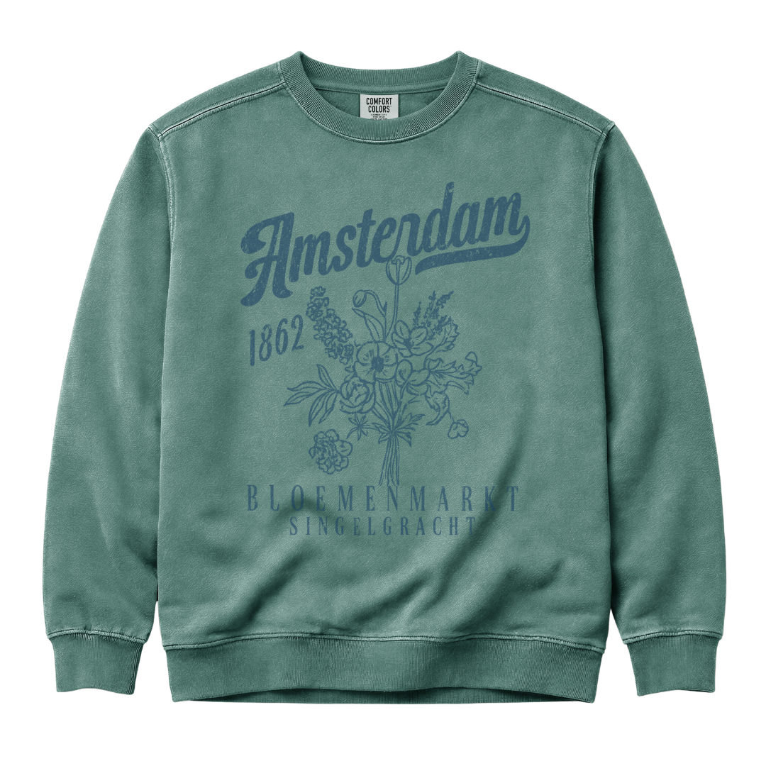 Amsterdam Flower Market - Comfort Colors Premium Heavyweight Sweatshirt