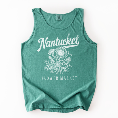 Nantucket Flower Market - Comfort Colors Premium Tank Top