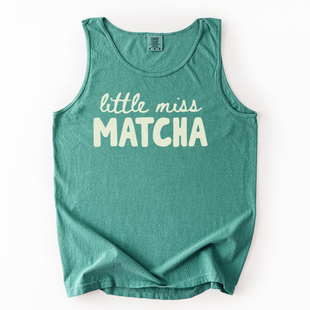 Little Miss Matcha - Comfort Colors Premium Tank Top