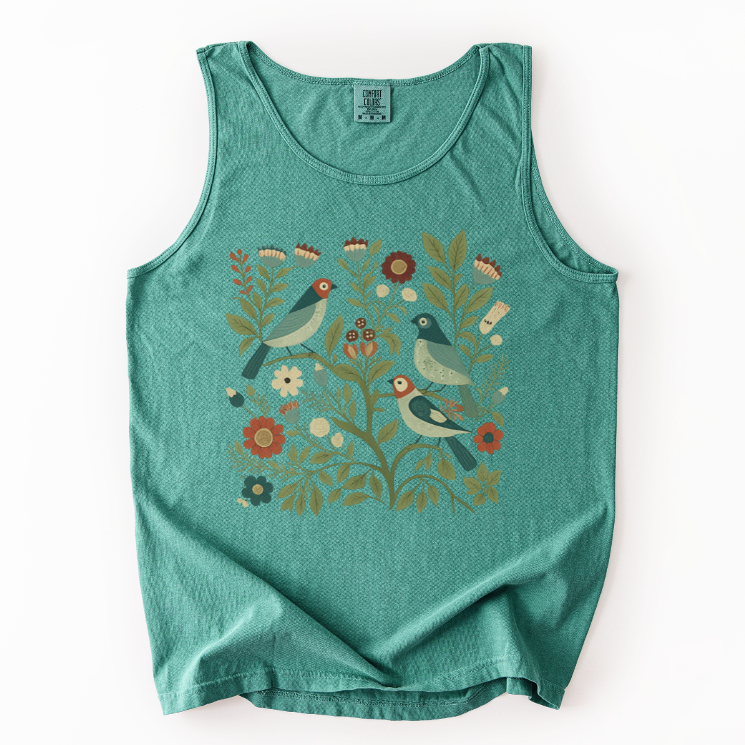 Folk Aviary - Comfort Colors Premium Tank Top