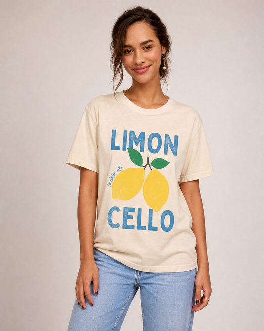 Limon Cello, Vintage Tee - Comfort Colors Relaxed Fit Premium T Shirt