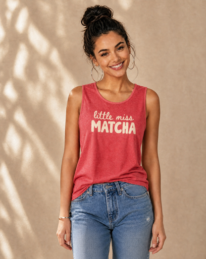 Little Miss Matcha - Comfort Colors Premium Tank Top