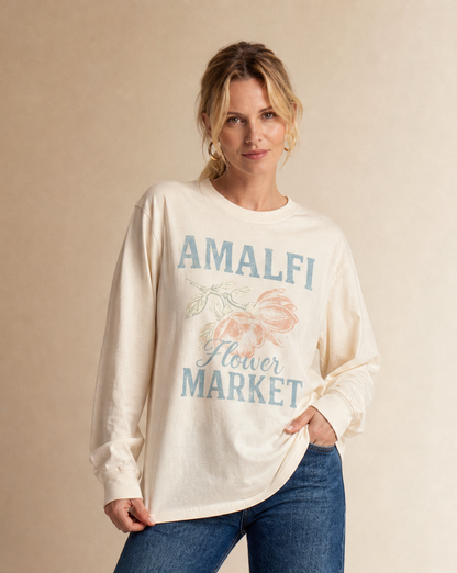 Amalfi Flower Market - Comfort Colors Long Sleeve Premium T Shirt
