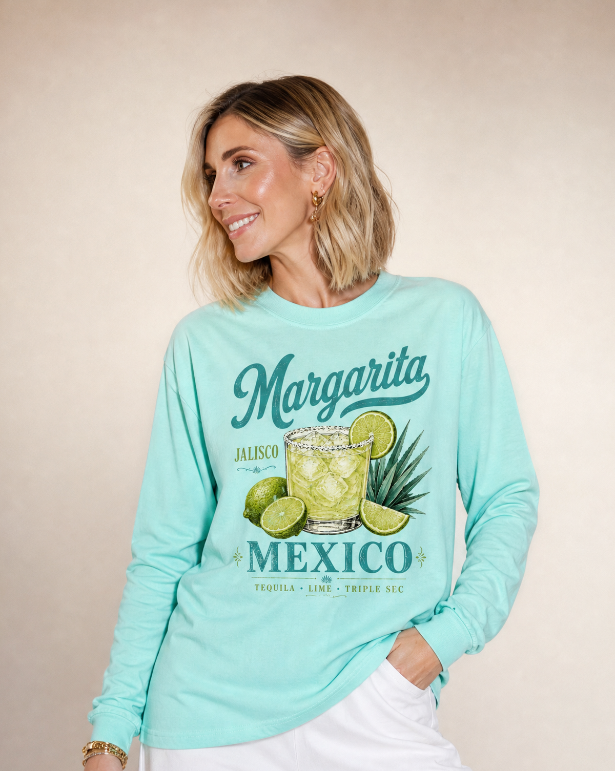 Margarita - Comfort Colors Long Sleeve Premium T Shirt