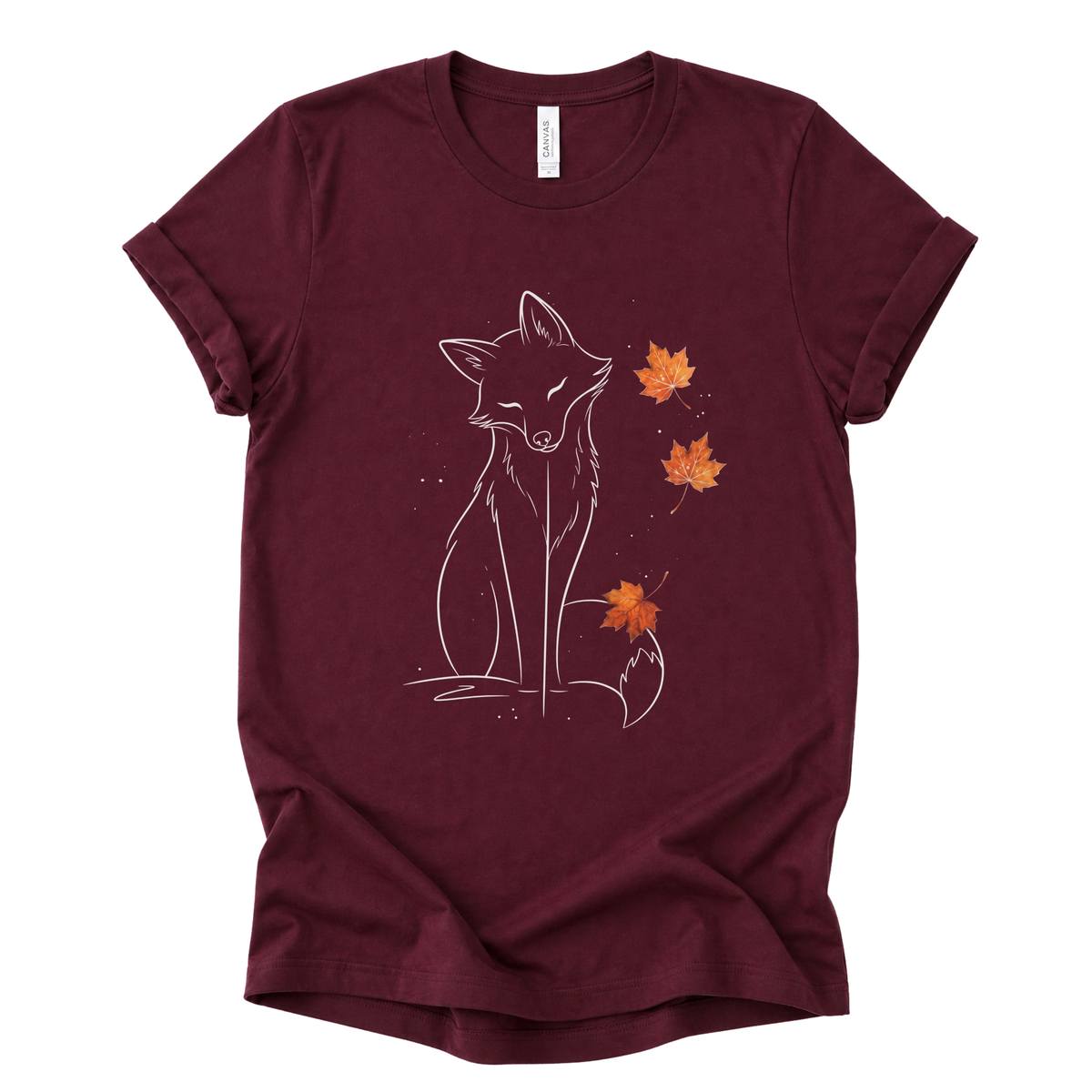 Fox in Fall - Bella Canvas Super Soft Straight Cut T shirt
