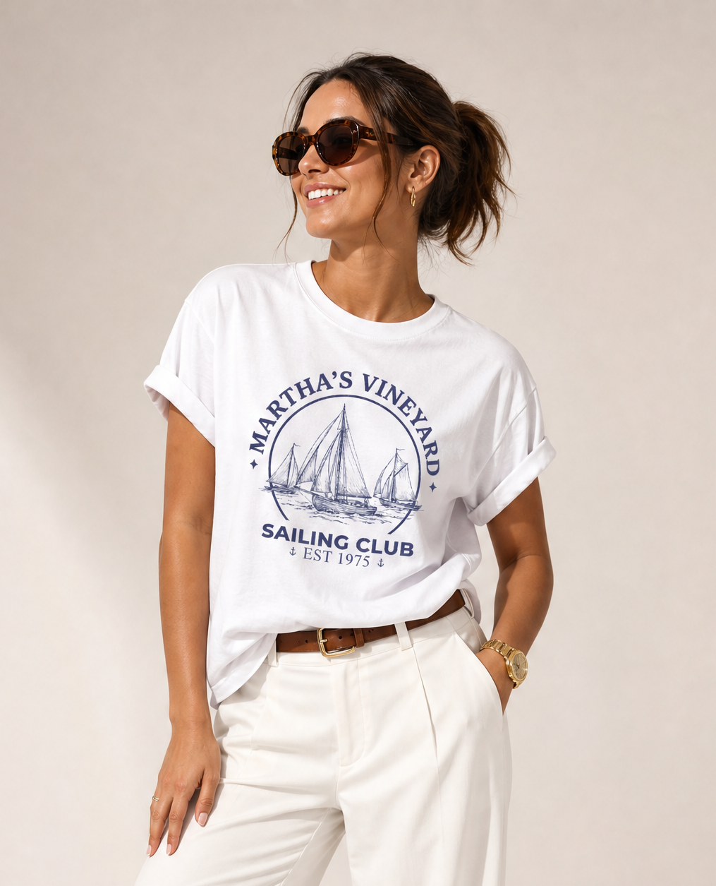 Martha's Vineyard Sailing Club -  Comfort Colors Relaxed Fit Premium T Shirt