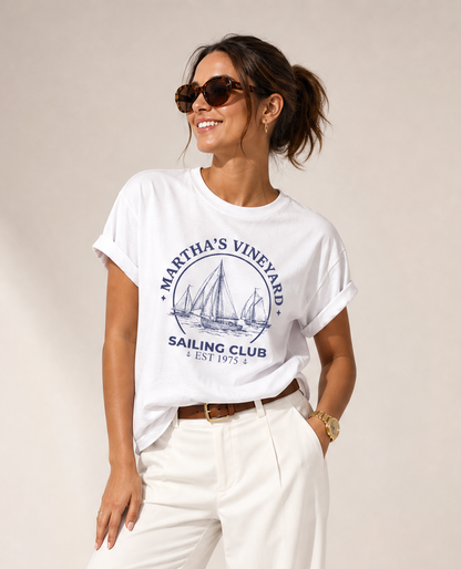Martha's Vineyard Sailing Club -  Comfort Colors Relaxed Fit Premium T Shirt