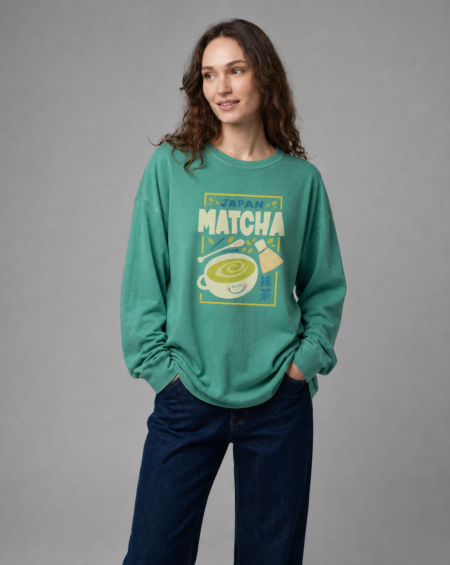 Matcha - Comfort Colors Premium Long Sleeve T Shirt