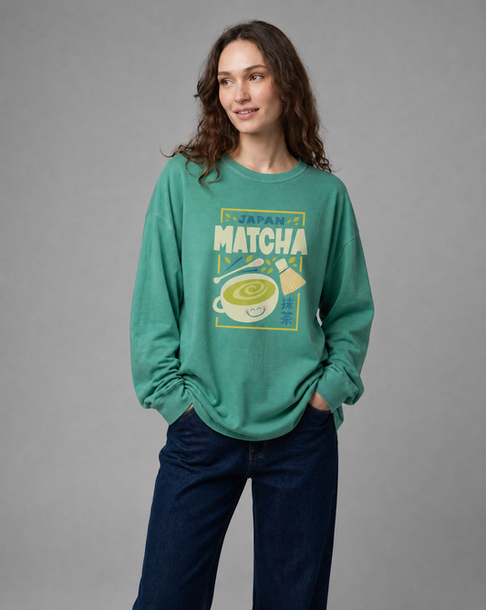 Matcha - Comfort Colors Premium Long Sleeve T Shirt