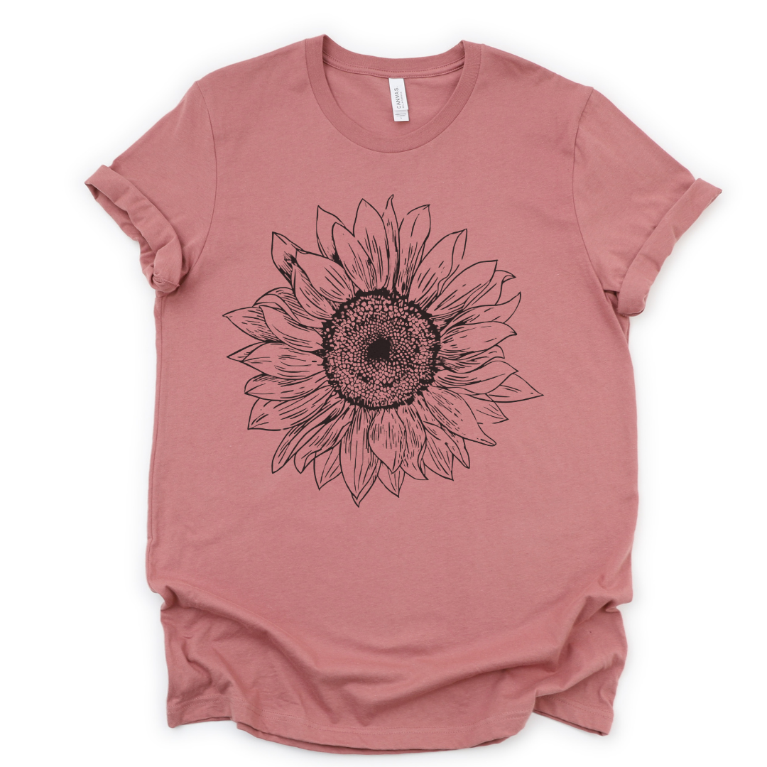 Graphite Sunflower - Bella Canvas Super Soft Standard Fit T Shirt