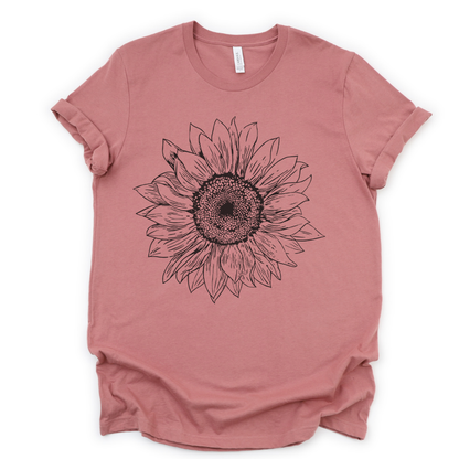 Graphite Sunflower - Bella Canvas Super Soft Standard Fit T Shirt