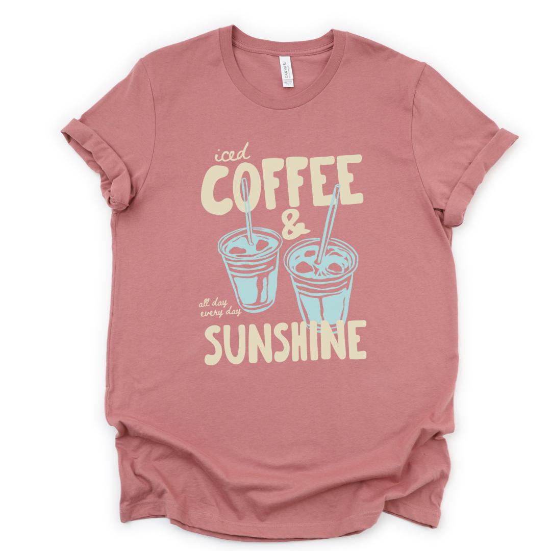 Iced Coffee & Sunshine - Bella Canvas Super Soft Fitted T Shirt