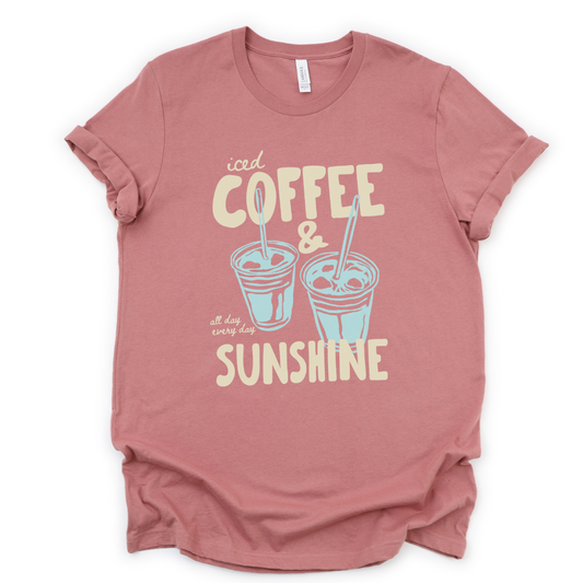 Iced Coffee & Sunshine - Bella Canvas Super Soft Standard Fit T Shirt