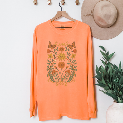 Golden Butterfly - Comfort Colors Premium Long Sleeve T Shirt