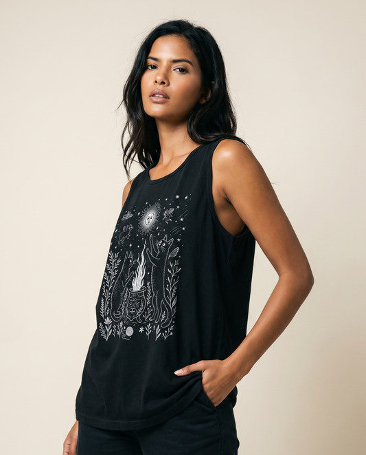 Midnight Meowgic - Comfort Colors Premium Tank Top