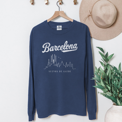 Barcelona,  Dreams of Gaudi - Comfort Colors Premium Long Sleeve T Shirt