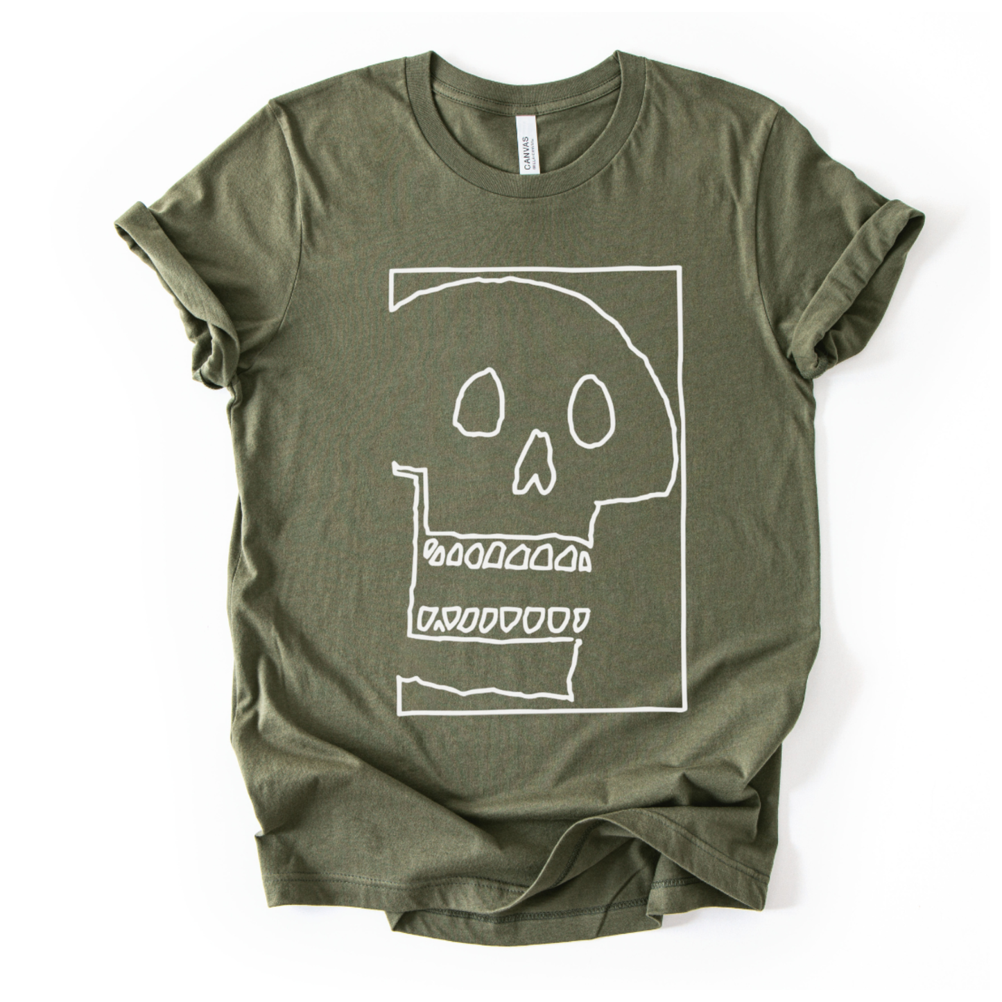 Skull Sketch - Bella Canvas Super Soft Straight Cut T shirt