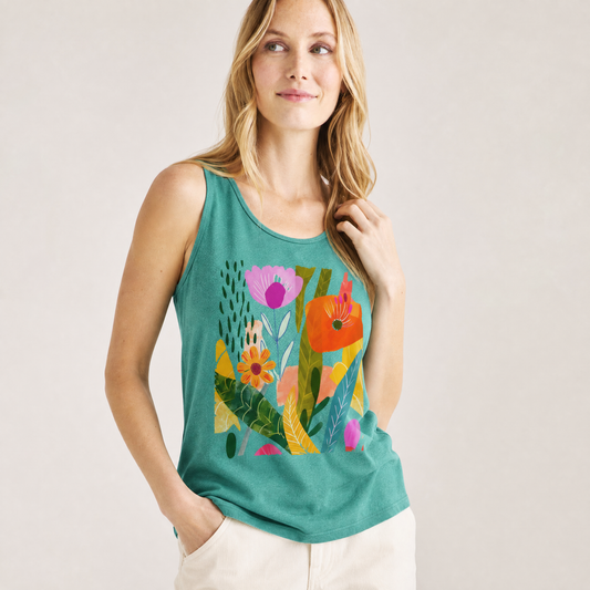 Modern Art Plant Print - Comfort Colors Premium Tank Top