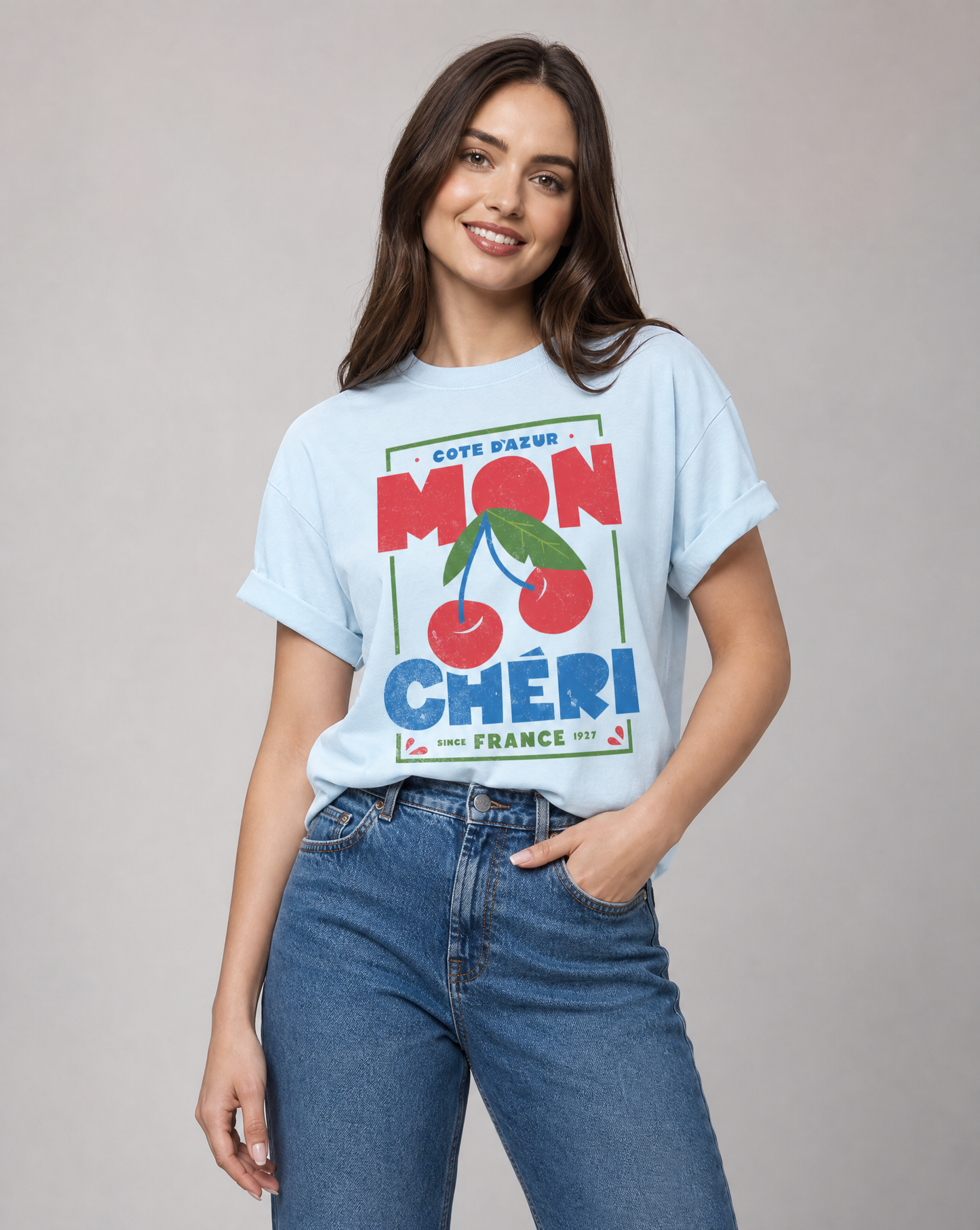 Mon Cheri -  Relaxed Fit Vintage Wash T Shirt