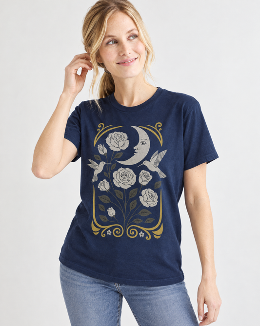 Moonlight Floral - Bella Canvas Super Soft Straight Cut T shirt