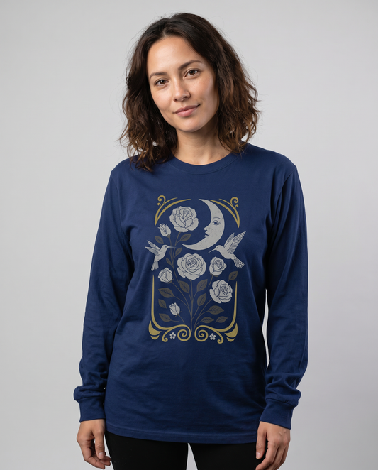 Moonlight Floral - Comfort Colors Premium Long Sleeve T Shirt