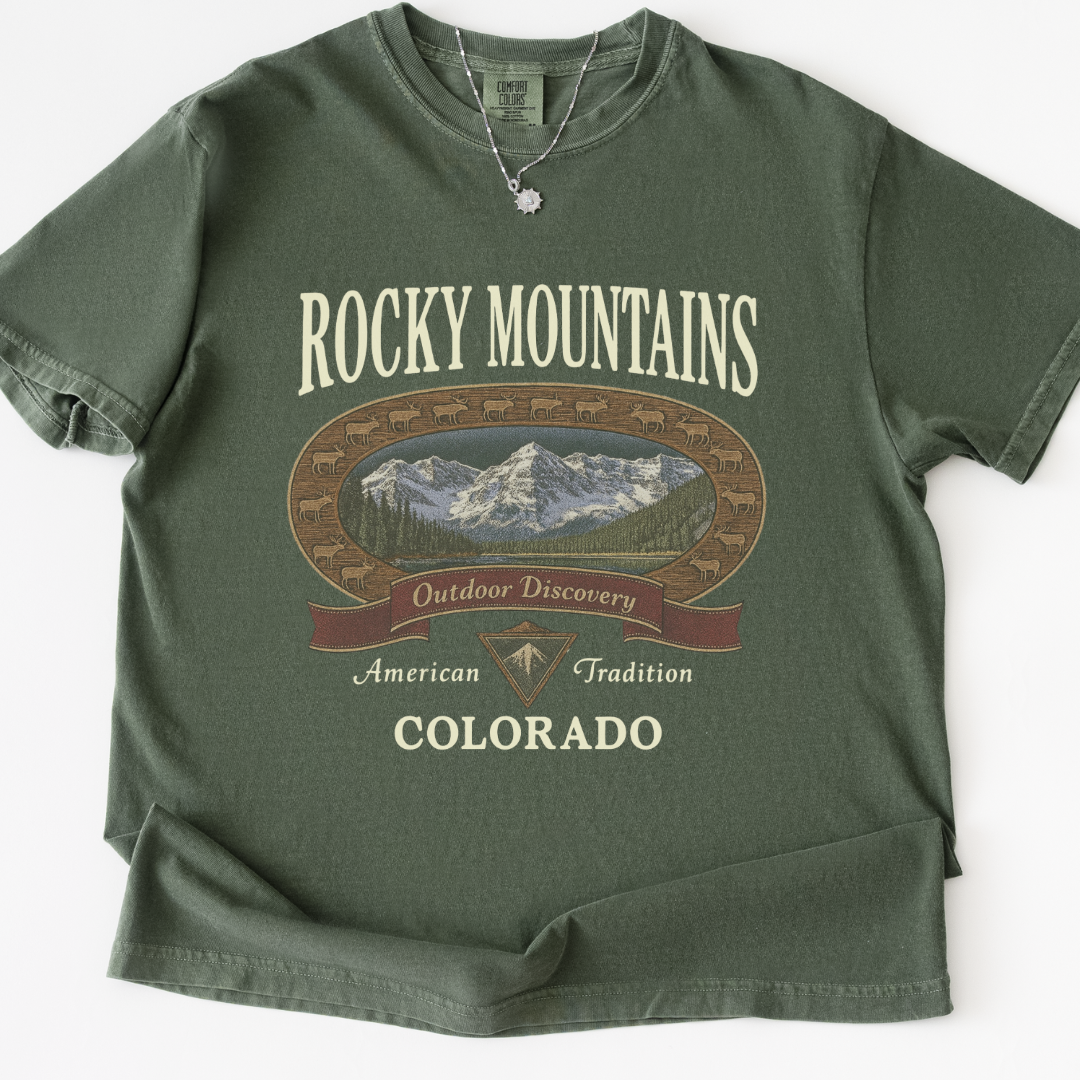 Rocky Mountains - Comfort Colors Relaxed Fit Premium T Shirt
