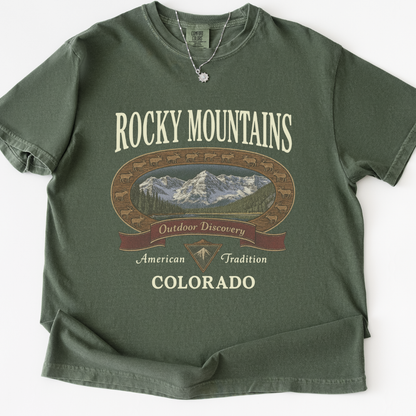 Rocky Mountains - Comfort Colors Relaxed Fit Premium T Shirt
