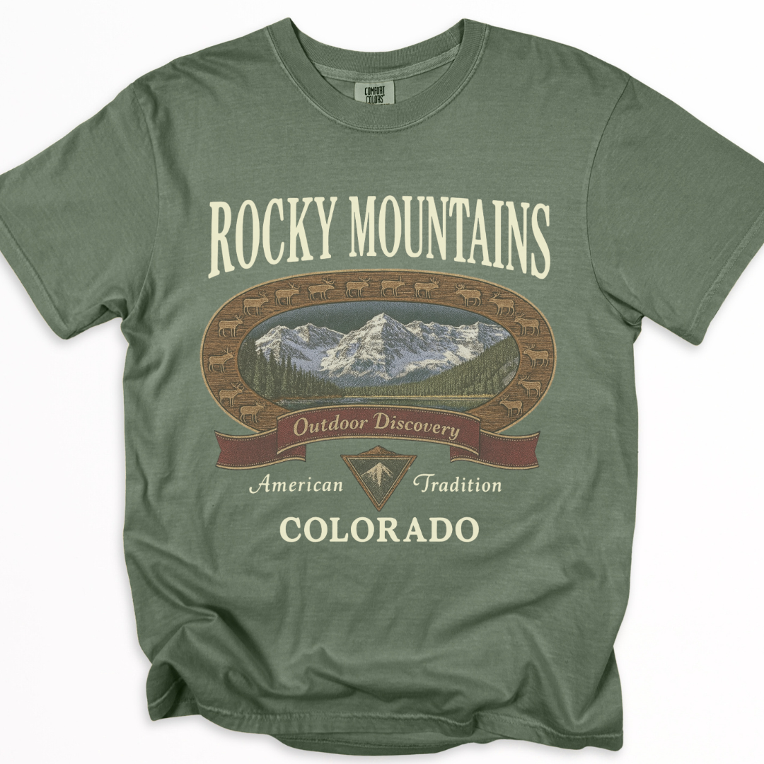 Rocky Mountains - Comfort Colors Relaxed Fit Premium T Shirt