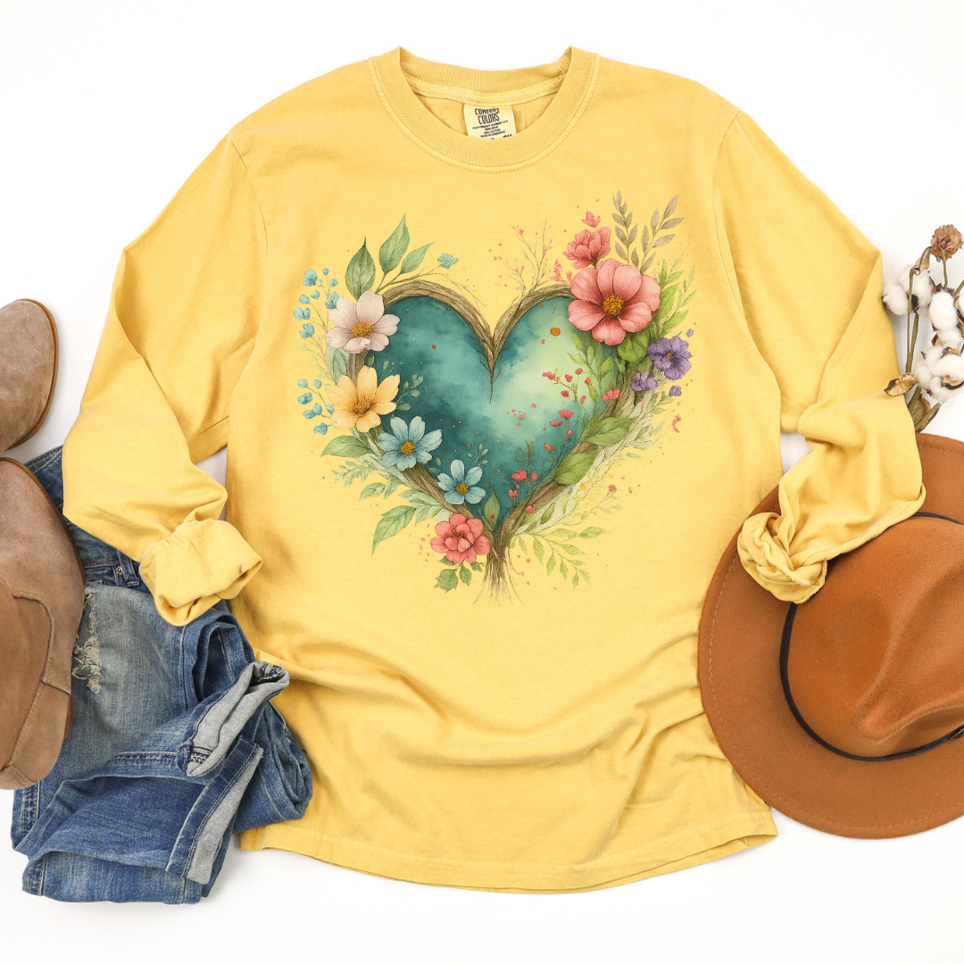 Nature's Embrace - Comfort Colors Premium Long Sleeve T Shirt