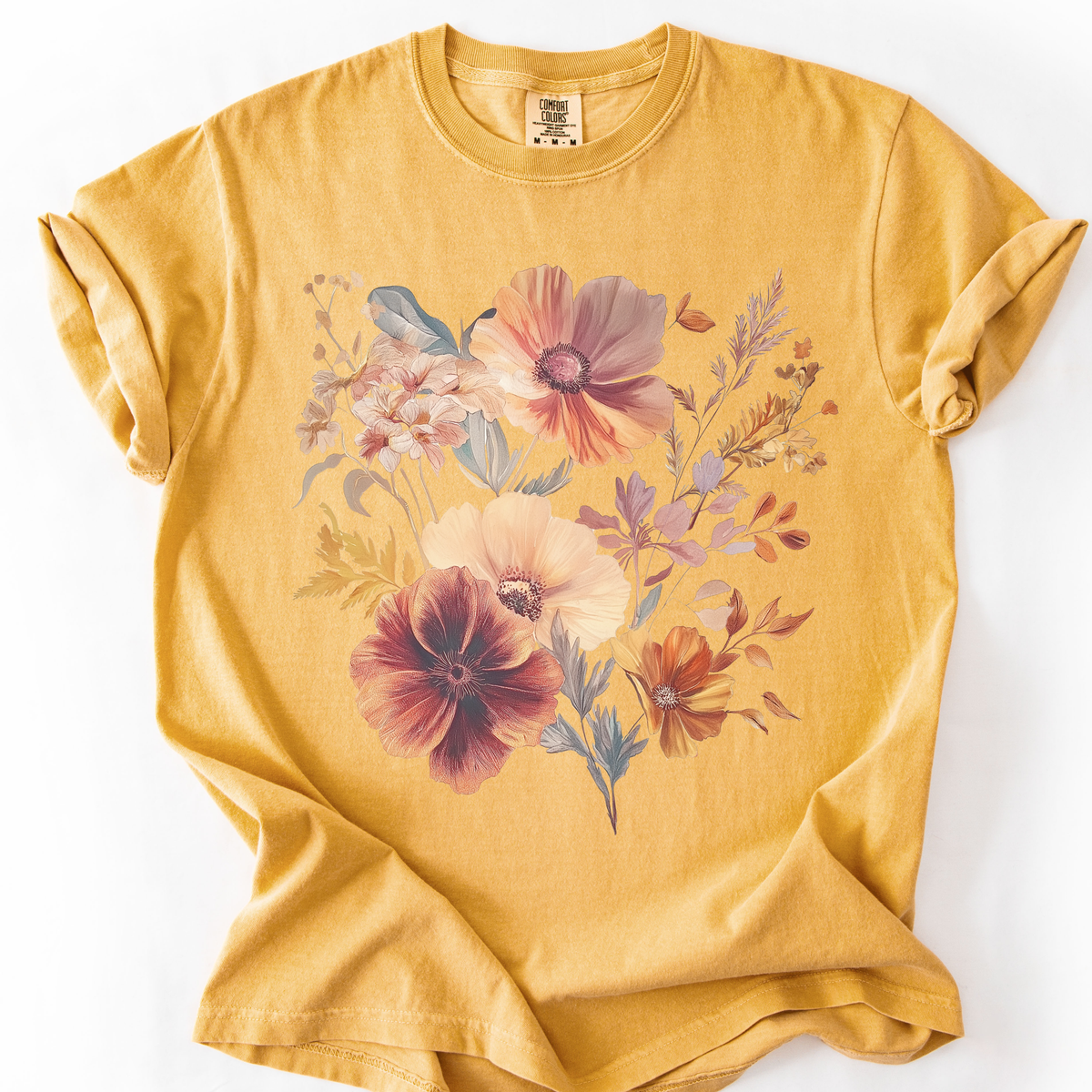 Sunset Floral -  Comfort Colors Relaxed Fit Premium T Shirt