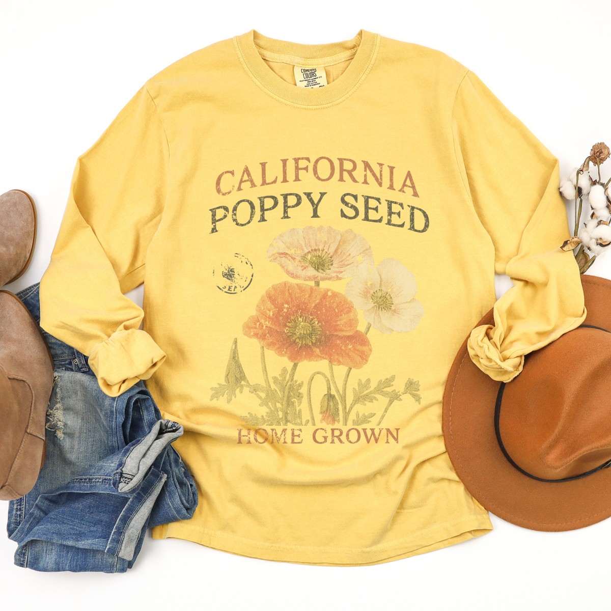 Poppy Seed - Comfort Colors Premium Long Sleeve T Shirt