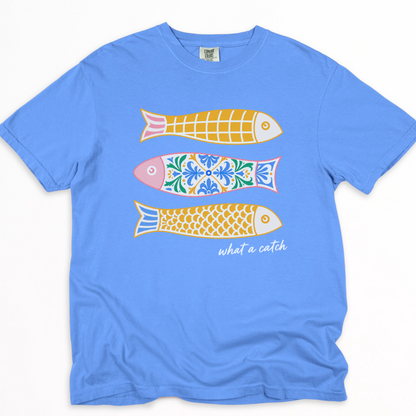 What A Catch - Relaxed Fit Vintage Wash T Shirt